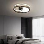Modern Luxury Circle Copper Acrylic LED Flush Mount Ceiling Light For Bedroom