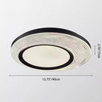 Contemporary Nordic Round Aerospace-grade Aluminum Acrylic LED Flush Mount Ceiling Light For Bedroom