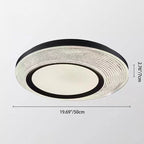 Contemporary Nordic Round Aerospace-grade Aluminum Acrylic LED Flush Mount Ceiling Light For Bedroom