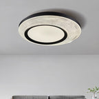 Contemporary Nordic Round Aerospace-grade Aluminum Acrylic LED Flush Mount Ceiling Light For Bedroom