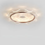 Modern Luxury Transparent Flower Aluminum Carbon Steel Acrylic LED Flush Mount Ceiling Light For Bedroom