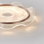 Modern Luxury Transparent Flower Aluminum Carbon Steel Acrylic LED Flush Mount Ceiling Light For Bedroom