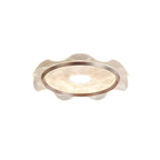 Modern Luxury Transparent Flower Aluminum Carbon Steel Acrylic LED Flush Mount Ceiling Light For Bedroom