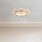 Modern Luxury Transparent Flower Aluminum Carbon Steel Acrylic LED Flush Mount Ceiling Light For Bedroom
