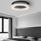 Contemporary Nordic Round Aluminum Resin LED Flush Mount Ceiling Light For Bedroom