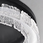 Contemporary Nordic Round Aluminum Resin LED Flush Mount Ceiling Light For Bedroom