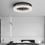 Contemporary Nordic Round Aluminum Resin LED Flush Mount Ceiling Light For Bedroom
