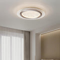 Contemporary Nordic Kids Swan Round Iron Aluminum Acrylic LED Flush Mount Ceiling Light For Bedroom