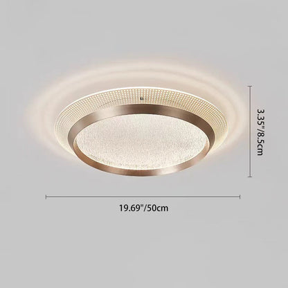 Contemporary Scandinavian Round Aluminum Acrylic LED Flush Mount Ceiling Light For Bedroom