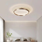 Contemporary Scandinavian Round Aluminum Acrylic LED Flush Mount Ceiling Light For Bedroom