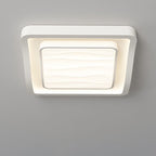 Contemporary Nordic Water Ripple Design Square Iron Acrylic LED Flush Mount Ceiling Light for Bedroom