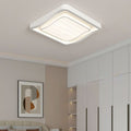 Contemporary Nordic Water Ripple Design Square Iron Acrylic LED Flush Mount Ceiling Light for Bedroom