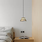Contemporary Dome LED Pendant Light – Creative Aluminum & Acrylic Hanging Lamp for Bedroom