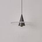 Modern Minimalist Cone Pendant Light – Iron & Aluminum LED Ceiling Fixture for Bedroom