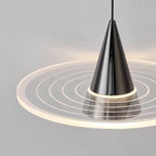 Modern Minimalist Cone Pendant Light – Iron & Aluminum LED Ceiling Fixture for Bedroom