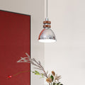 Modern Minimalist Dome Pendant Light 1-Light Iron Metal Ceiling Fixture for Bedroom