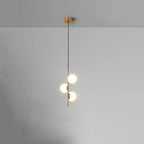 Contemporary Nordic Sphere Pendant Light – 2/3/4 Lights in Iron & Glass for Bedroom