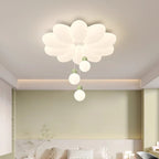 Modern Floral Sphere LED Ceiling Light – Iron & Acrylic Flush Mount Fixture for Bedroom