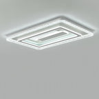 Modern Luxury Rectangular LED Ceiling Light – Flush Mount in Iron & Acrylic for Living Room