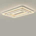 Modern Luxury Rectangular LED Ceiling Light – Flush Mount in Iron & Acrylic for Living Room