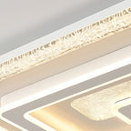 Modern Luxury Rectangular LED Ceiling Light – Flush Mount in Iron & Acrylic for Living Room