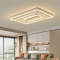 Modern Luxury Rectangular LED Ceiling Light – Flush Mount in Iron & Acrylic for Living Room