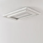 Modern Luxury Rectangular LED Ceiling Light – Flush Mount in Iron & Acrylic for Living Room