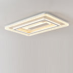 Modern Luxury Rectangular LED Ceiling Light – Flush Mount in Iron & Acrylic for Living Room