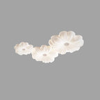 Contemporary Creative Flower LED Ceiling Light – Flush Mount in Iron & PE for Bedroom