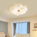 Contemporary Creative Flower LED Ceiling Light – Flush Mount in Iron & PE for Bedroom