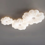 Contemporary Creative Flower LED Ceiling Light – Flush Mount in Iron & PE for Bedroom