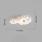 Contemporary Creative Flower LED Ceiling Light – Flush Mount in Iron & PE for Bedroom