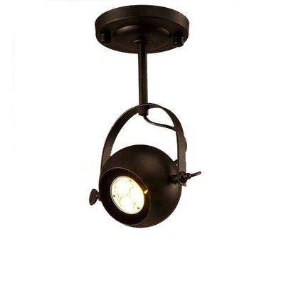 Contemporary Industrial Globe Metal Iron 1/2/3/4 Light Semi-Flush Mount Ceiling Light For Living Room