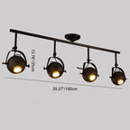 Contemporary Industrial Globe Metal Iron 1/2/3/4 Light Semi-Flush Mount Ceiling Light For Living Room