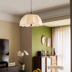 Traditional French Dome Iron Fabric 4-light Pendant Light for Bedroom