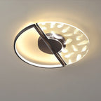 Contemporary Nordic Round Iron Glass LED Semi-Flush Mount Ceiling Light For Bedroom