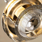 Contemporary Scandinavian Flying Saucer Iron Glass 1-light Pendant Light for Living Room