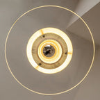 Contemporary Scandinavian Flying Saucer Iron Glass 1-light Pendant Light for Living Room