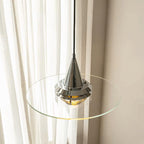 Contemporary Scandinavian Flying Saucer Iron Glass 1-light Pendant Light for Living Room