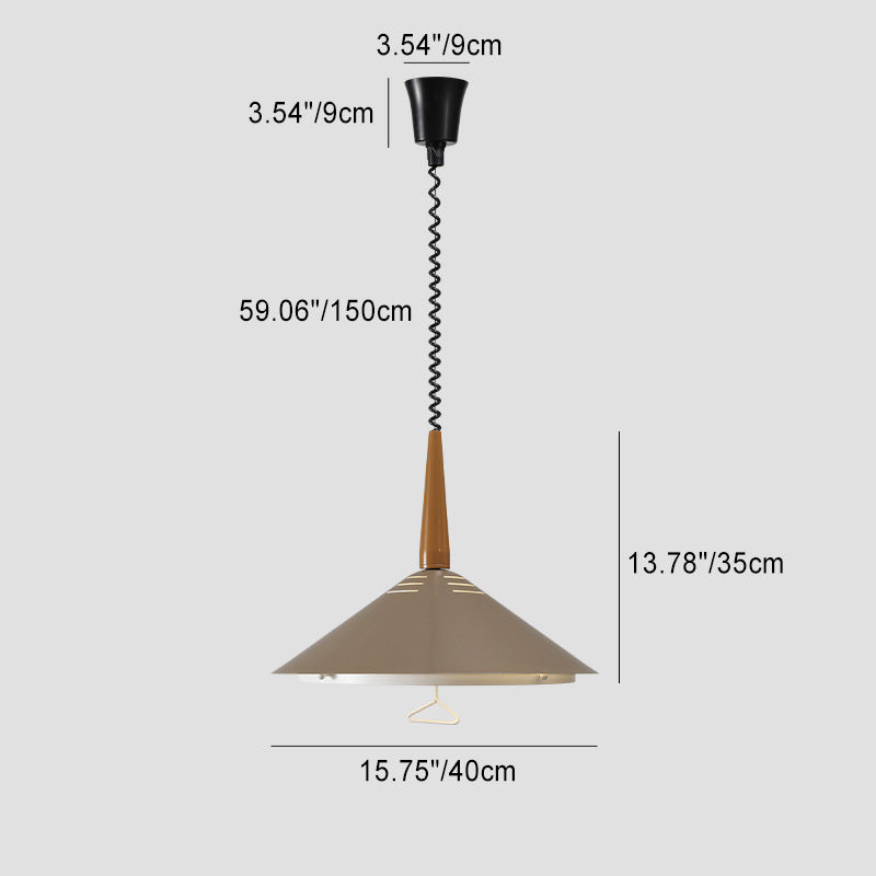 Modern Simplicity Cone Iron 2-Light Pendant Light For Bedroom