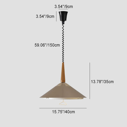 Modern Simplicity Cone Iron 2-Light Pendant Light For Bedroom