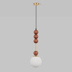 Traditional French Modo Globe Iron Glass 1-Light Pendant Light For Bedroom
