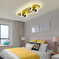 Contemporary Creative Skateboard Rectangular Iron Acrylic LED Flush Mount Ceiling Light for Bedroom