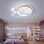 Contemporary Creative Cloud Circle Iron LED Flush Mount Ceiling Light For Bedroom