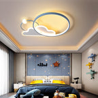 Contemporary Creative Cloud Circle Iron LED Flush Mount Ceiling Light For Bedroom
