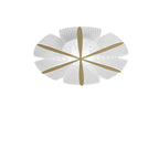 Modern Luxury Flower Iron Acrylic LED Semi-Flush Mount Ceiling Light For Bedroom