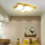 Lumendat Contemporary Creative Kids Cartoon Rhino Iron Acrylic LED Flush Mount Ceiling Light For Bedroom Lumendat