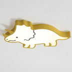 Lumendat Contemporary Creative Kids Cartoon Rhino Iron Acrylic LED Flush Mount Ceiling Light For Bedroom Lumendat