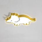 Lumendat Contemporary Creative Kids Cartoon Rhino Iron Acrylic LED Flush Mount Ceiling Light For Bedroom Lumendat