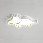 Lumendat Contemporary Creative Kids Cartoon Rhino Iron Acrylic LED Flush Mount Ceiling Light For Bedroom Lumendat